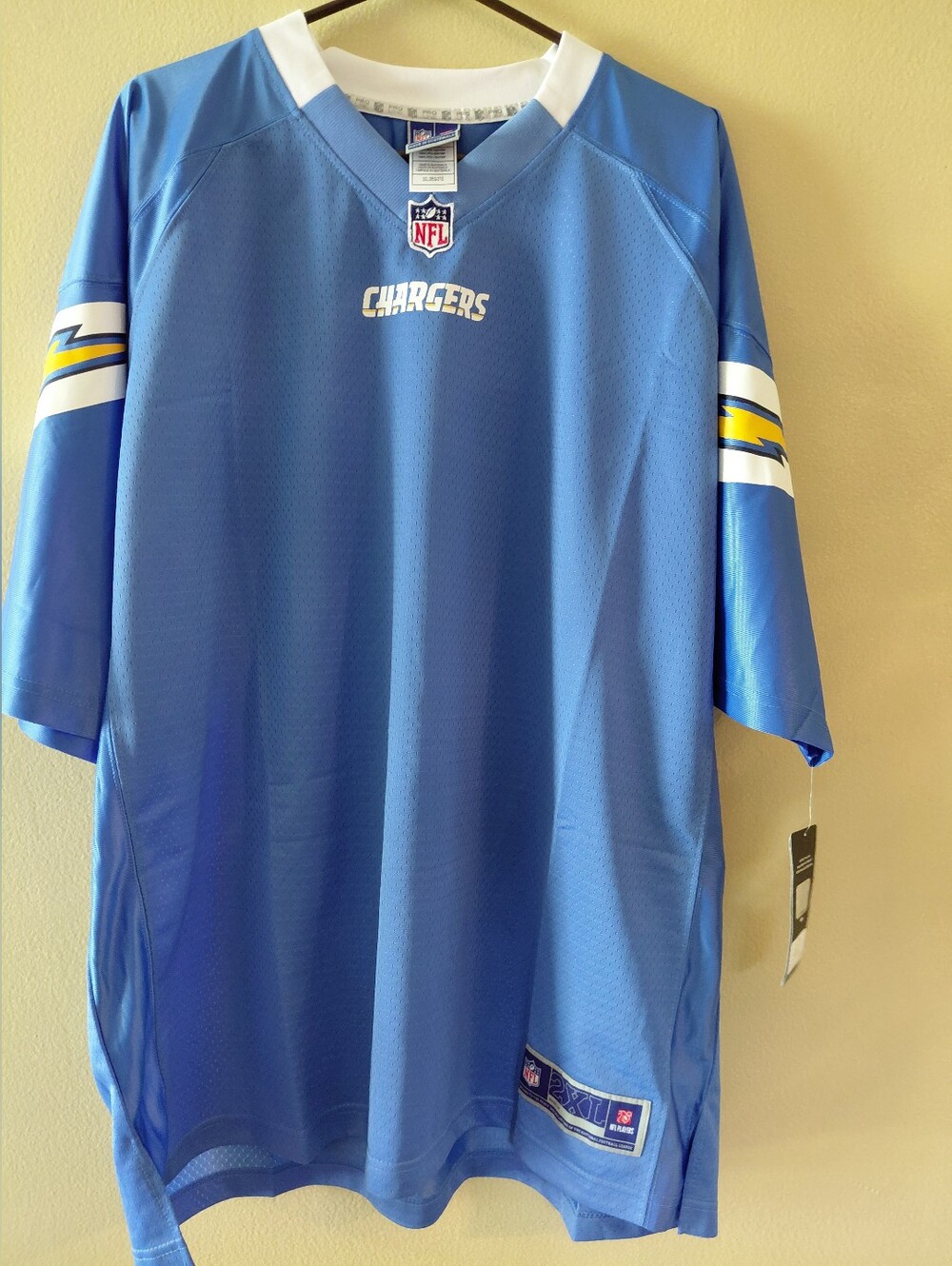NFL Los Angeles Chargers Pro-Line Jersey Customizable Lt Blue White Unisex 2XL